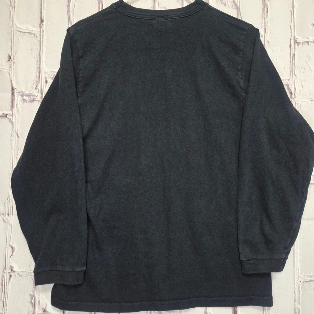 Y2K Jordan Michael‎ Long Sleeve T Shirt Black Red Jumpman Graphic Print Men Sz S
